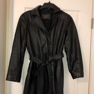 Vintage Genuine Black Leather Jacket, Size Medium